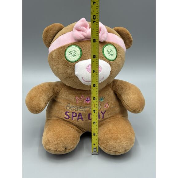 Mom Deserves A Spa Day Teddy Bear Plush 10’inch Stuffed Animal Soft - Picture 2 of 8